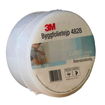 3M Byggfolietape 4828 SITAC Godkjent 50mm x 25m