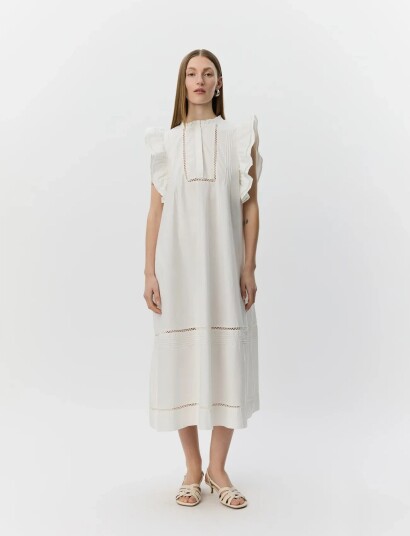 Sofie Schnoor Otaniasw Frill Cotton Dress White 38 Sofie Schnoor Otaniasw Frill Cotton Dress White 38