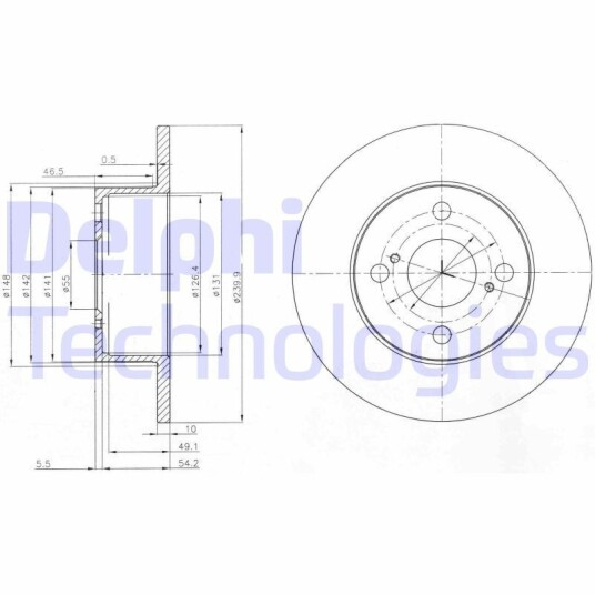 Bremseskive DELPHI BG4050