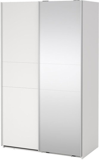 Como skyvedørsskap 2 dører 120x200cm hvit.