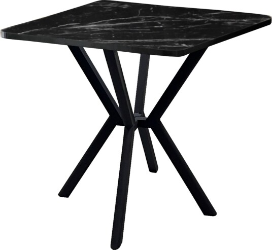 Krylor spisebord 70 cm kvadratisk - Svart
