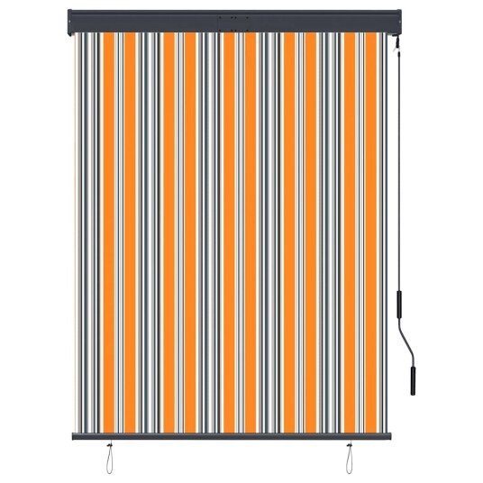 vidaXL Utendørs rullegardin 120x250 cm gul og blå