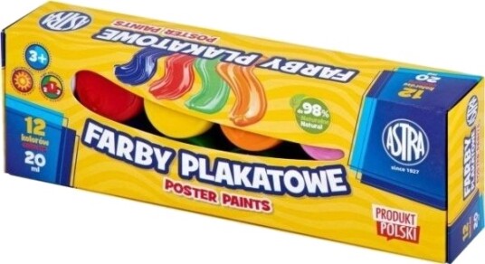 Astra Plakatmaling 12 Farger 20 Ml