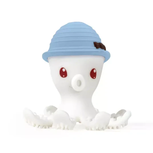 Mombella Ollie Octopus Biteleke Til Baby Lyseblå