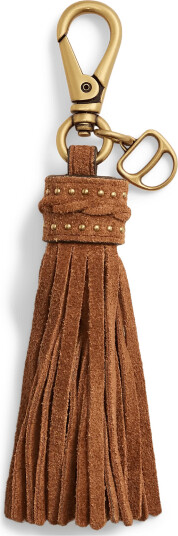 Lauren Ralph Lauren D Ring & Studded Suede Tassel Charm Brown ONE SIZE Lauren Ralph Lauren D Ring & Studded Suede Tassel Charm Brown ONE SIZE