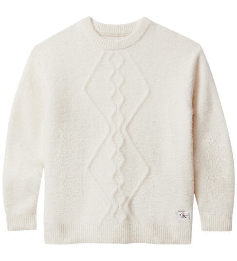 Calvin Klein Whitecap Gray Fluffy Sweater 8 år Calvin Klein Whitecap Gray Fluffy Sweater 8 år