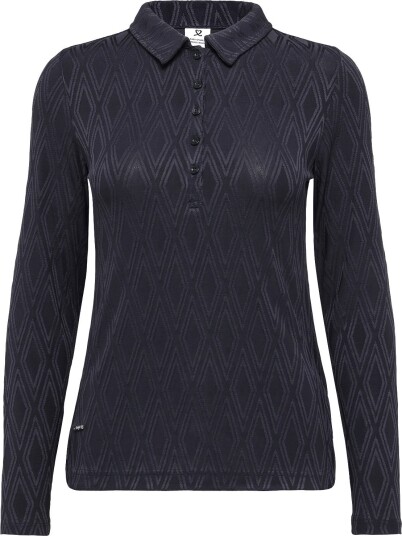 Daily Sports Graphic Jaquard Ls Poloshirt   Navy   S