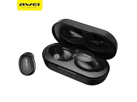 Bluetooth 5.0 T16 Tws-Hodetelefoner + Dokkingstasjon Svart