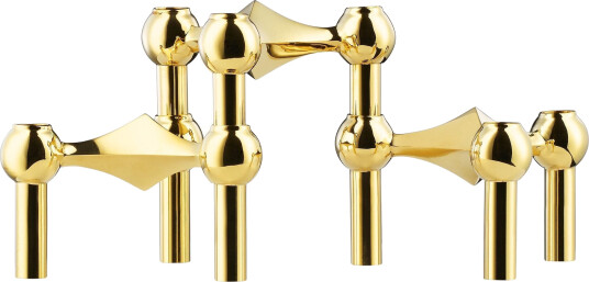 STOFF Nagel 3-pk Lysestake Messing - Skulpturelle Lyslykter STOFF Nagel 3-pk Lysestake Messing - Skulpturelle Lyslykter