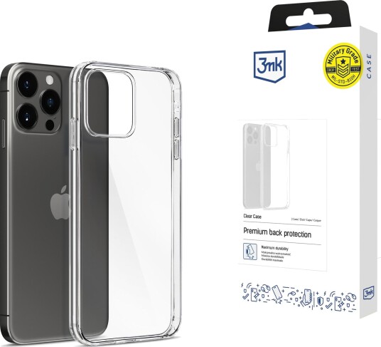 3Mk Gjennomsiktig Mobildeksel for iPhone 15 Pro - TPU Baksidedeksel 3Mk Gjennomsiktig Mobildeksel for iPhone 15 Pro - TPU Baksidedeksel