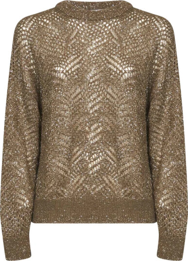 Brunello Cucinelli Dame Strikkevarer Brun S,