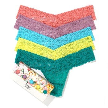 Hanky Panky Truser 5P Signature Lace Low Rise Thong Multi colour 2 nylon One Size Dame Hanky Panky Truser 5P Signature Lace Low Rise Thong Multi colour 2 nylon One Size Dame