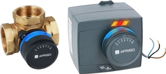 Afriso 3 Veis Blandeventil Arv 385 Proclick Dn32 Rp1 1/4 Med Elektrisk Aktuator Arm 343 Proclick Tg.Af 1338544