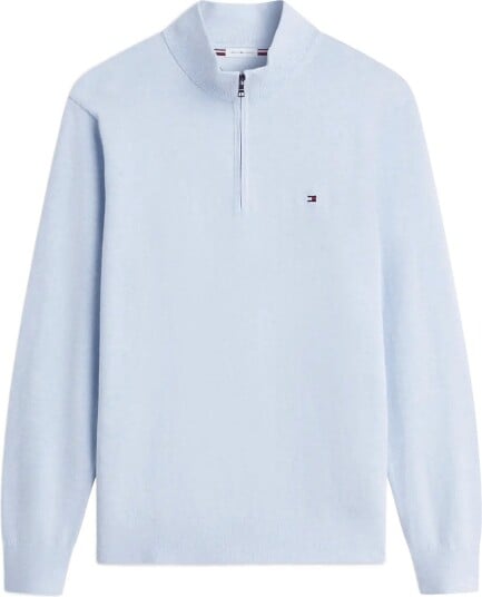 Tommy Hilfiger Essential Cotton Zip Mock Blue XL