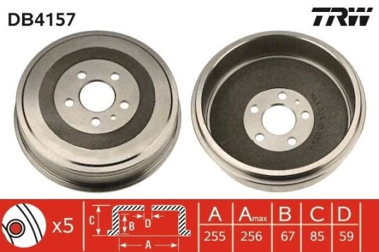 Bremsetrømmel TRW DB4157 Bremsetrømmel TRW DB4157