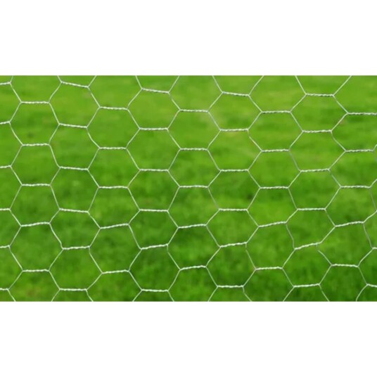 vidaXL Trådgjerde kylling galvanisert stål 25x0,5 m sølv vidaXL Trådgjerde kylling galvanisert stål 25x0,5 m sølv
