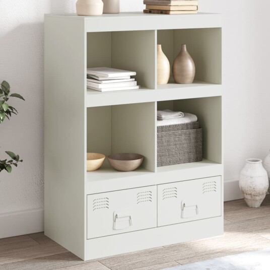 Highboard hvit 67x39x95 cm stål Highboard hvit 67x39x95 cm stål