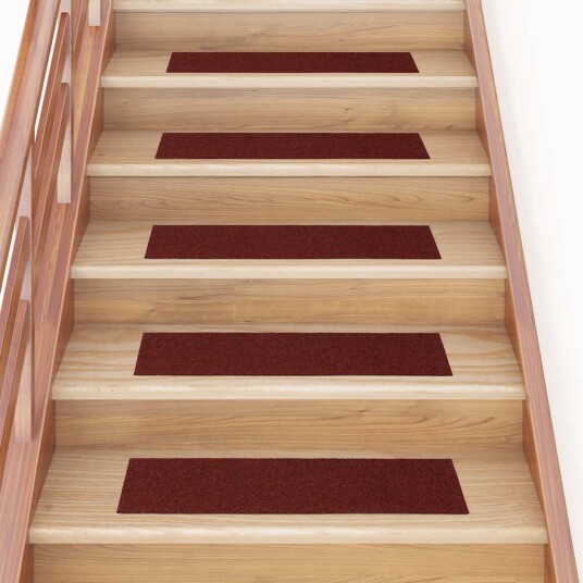Trappematter selvklebende 30 stk rød 76x20 cm rektangulær 8721288458445 Trappematter selvklebende 30 stk rød 76x20 cm rektangulær 8721288458445