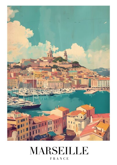 Plakat Marseille Frankrike