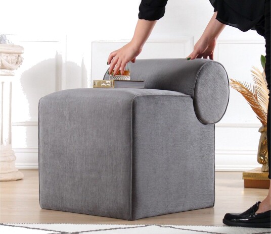 Linburg Sittepuff 45 cm Grå
