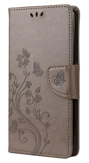 INCOVER Samsung Galaxy S20 FE / S20 FE (5G) Skinndeksel med Lommebok - Blomster Imprint - Grå