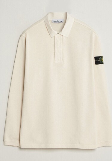 Stone Island Heavy Cotton Jersey Polo Ivory