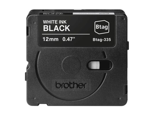 Brother Tape Btag-335 12mm Hvit/svart