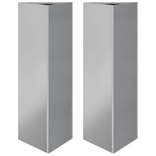 Plantekasser 2 stk 30x26x75 cm galvanisert stål
