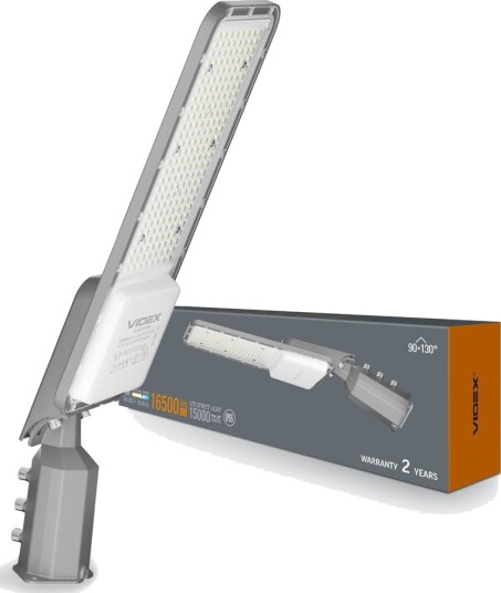 150W LED gatelampe   110lm/W IP65 5000K utendørs 15.000lm   Kulør : Nøytral