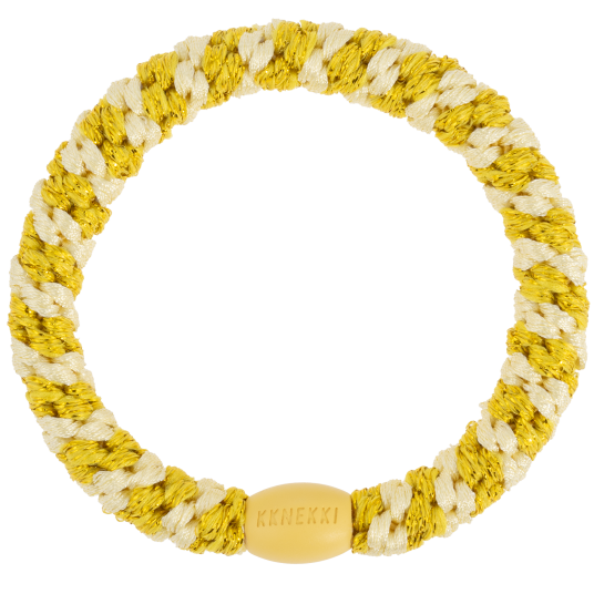 KKNEKKI Glitter Hårstrikk | 21 Varianter Light Yellow Sun Glitter Stripe KKNEKKI Glitter Hårstrikk | 21 Varianter Light Yellow Sun Glitter Stripe