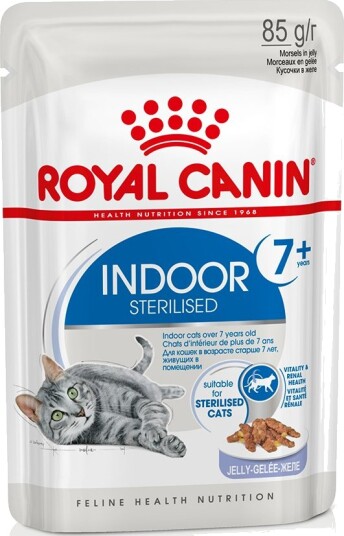 Royal Canin Våtfôr Indoor Sterilised 7+ I Gelè 12 X 85 G