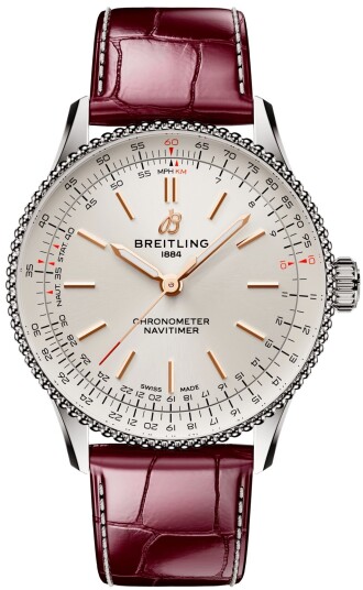 Breitling Herreklokke A17327211G1P1 Navitimer Automatic 36 Hvit/Lær
