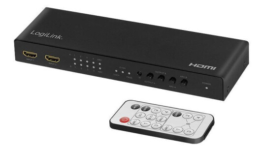 LogiLink HDMI Matrix 4x2 Bryter 4K/60Hz med HDR og ARC LogiLink HDMI Matrix 4x2 Bryter 4K/60Hz med HDR og ARC