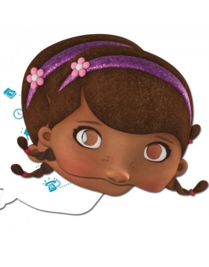 4 stk Pappmasker og Invitasjoner Doc McStuffins