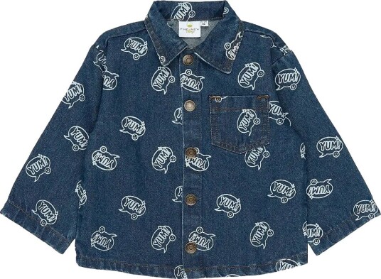 The New Tnstyale Os Denim Shirt MEDIUM BLUE DENIM AOP 92