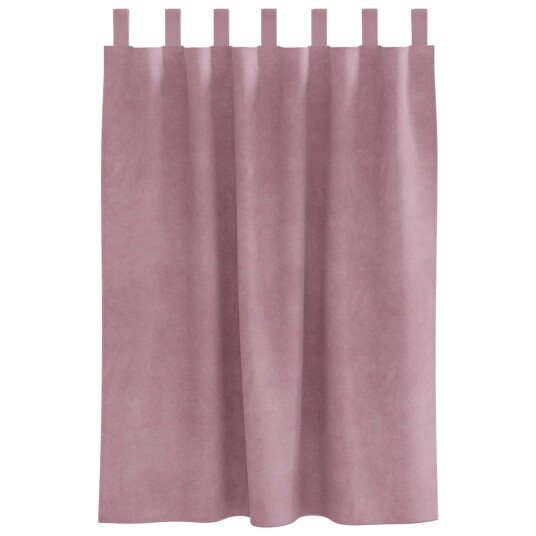  Gardiner med gardiner 2 pcs Mørk rosa 140 x 140 cm Fløyel