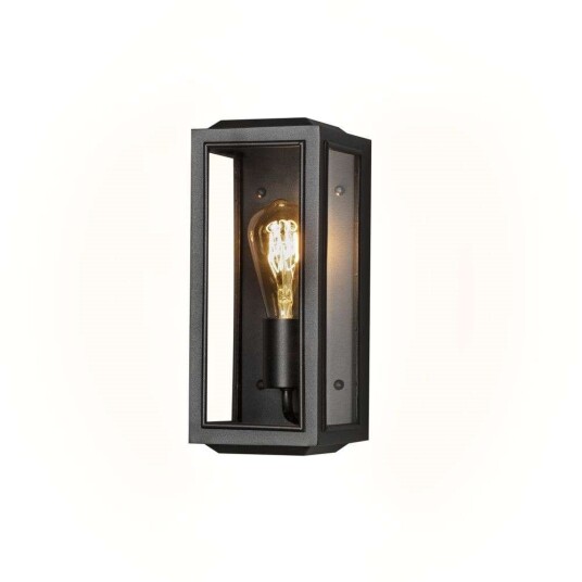 Konstsmide Carpi vegglampe utendørs IP44 - Svart/Klart glass Konstsmide Carpi vegglampe utendørs IP44 - Svart/Klart glass