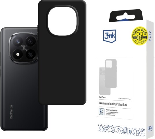 3mk Matt Case Pro-etui til Xiaomi Redmi Note 14 Pro+ Matt Svart
