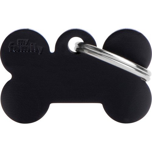 Myfamily XLarge ID-brikke i aluminium til hundehalsbånd - Svart 48x31 mm Myfamily XLarge ID-brikke i aluminium til hundehalsbånd - Svart 48x31 mm