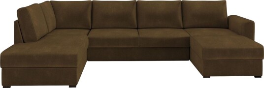 Taberk Sofa med Sjeselong og Divan 4 seter   Brun