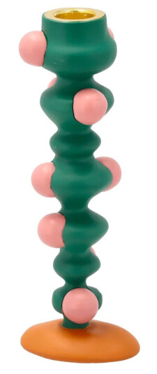 Villa Collection Styles 18 cm Lysestake med Prikker Multi-Farge Villa Collection Styles 18 cm Lysestake med Prikker Multi-Farge