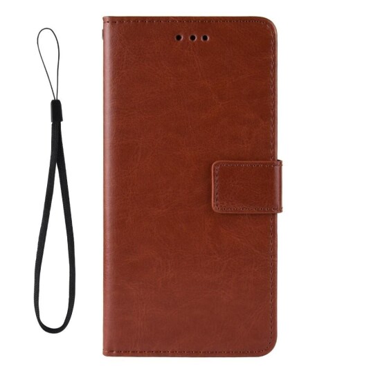 INCOVER Samsung Galaxy A51 Skinn Flip Deksel m. Stativ & Stropp - Brun