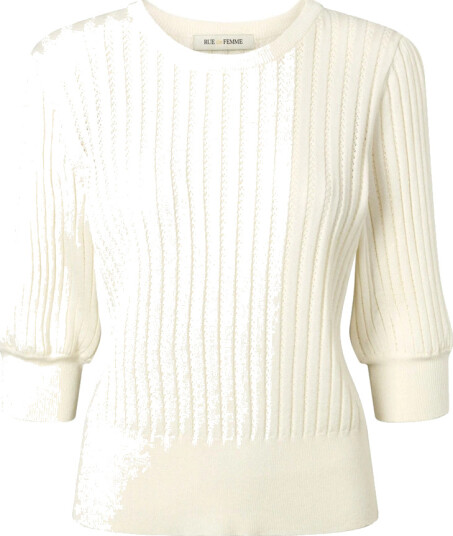 RUE de Femme Dame Strikkevarer Hvit XL,