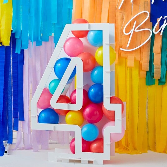 Ginger Ray Ballongboks Tall Hvit - Tallet 4
