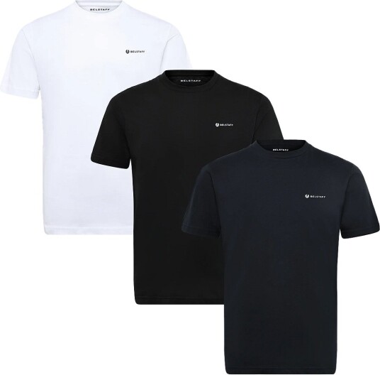 Belstaff 3 Pack T Shirt Black / Dark Ink / White Black S
