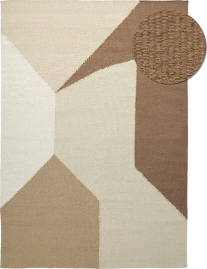 Ullteppe   Aveiro beige/multi Størrelse: 160 x 230 cm