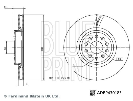 Bremseskive BLUE PRINT ADBP430183