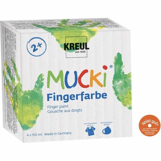 Kreul Mucki Fingermaling Sett 4 X 150ml