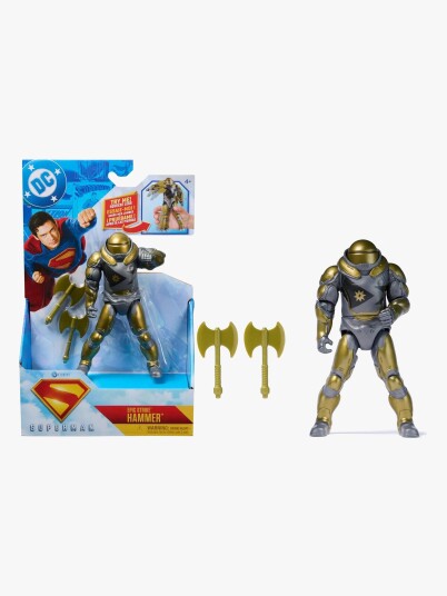 Superman 15 cm Actionfigur med Hammer i Plast