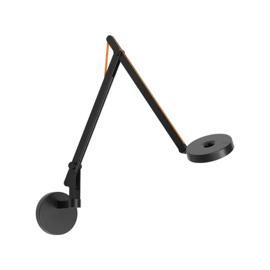 Rotaliana String W2 Mini Vegglampe w/Hull DTW Matt Svart/Orange